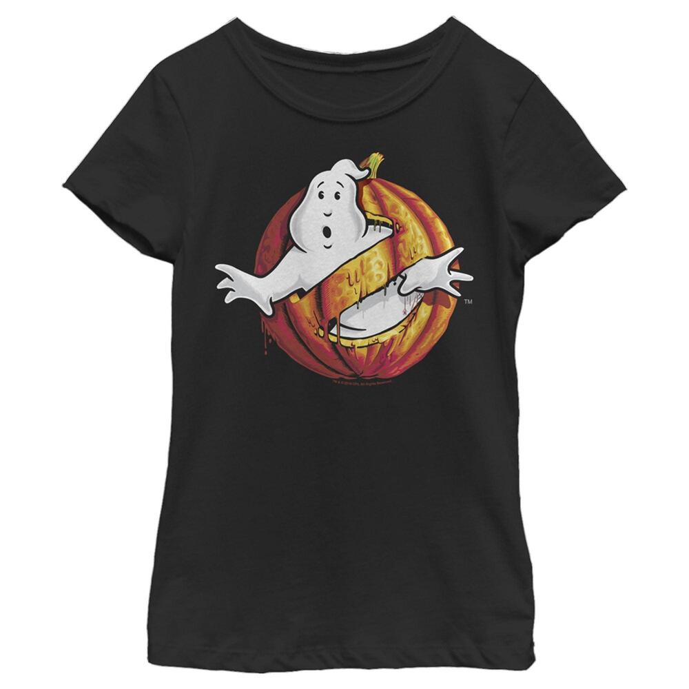 Girls Ghostbusters Halloween Pumpkin Logo Tshirt